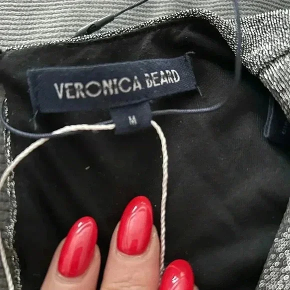 Nwot! Veronica Beard Cyrus Metallic Mini Dress